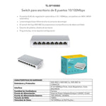 Switch Tp Link 8 Puertos no Admin 10/100mbps Sf1008d