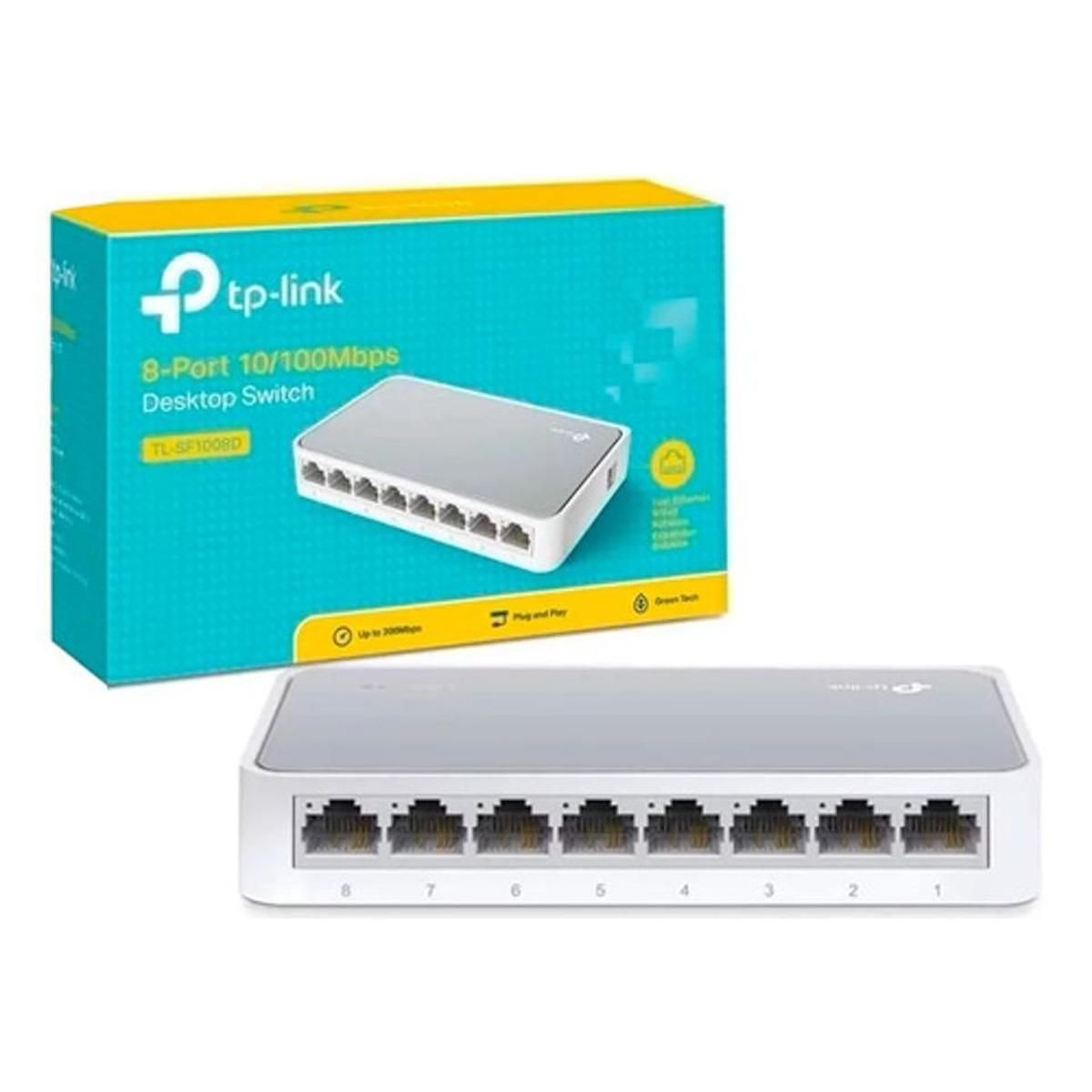 Switch Tp Link 8 Puertos no Admin 10/100mbps Sf1008d