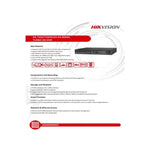 Dvr Hikvision 32 Canales 4K 8mp 7332HUHI-K4
