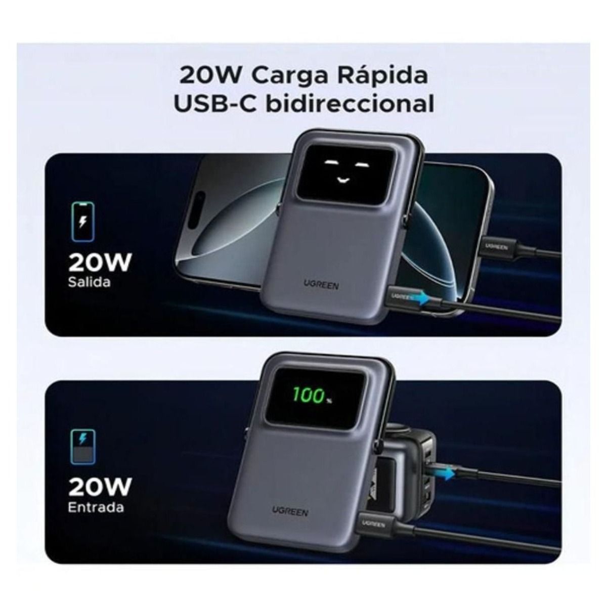 Power Bank UGREEN PB571 5000mAh Magnético 20W