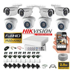 Kit Hikvision DVR 8ch + 8 Cámaras 1080p + Cable