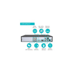 Dvr 4CH Turbo 1080p Hasta 6 Cámaras IP DVR-204Q-M1