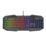 Teclado Gamer Trust Iluminación Rainbow Ergonómico