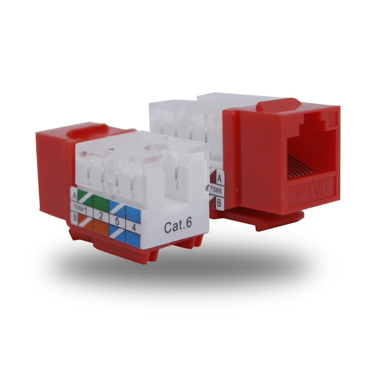 3bumen Jack Rojo Cat 6 Paquet - GRUPO CONTROL - JACKCAT6R_01284 - ADAPTADORES