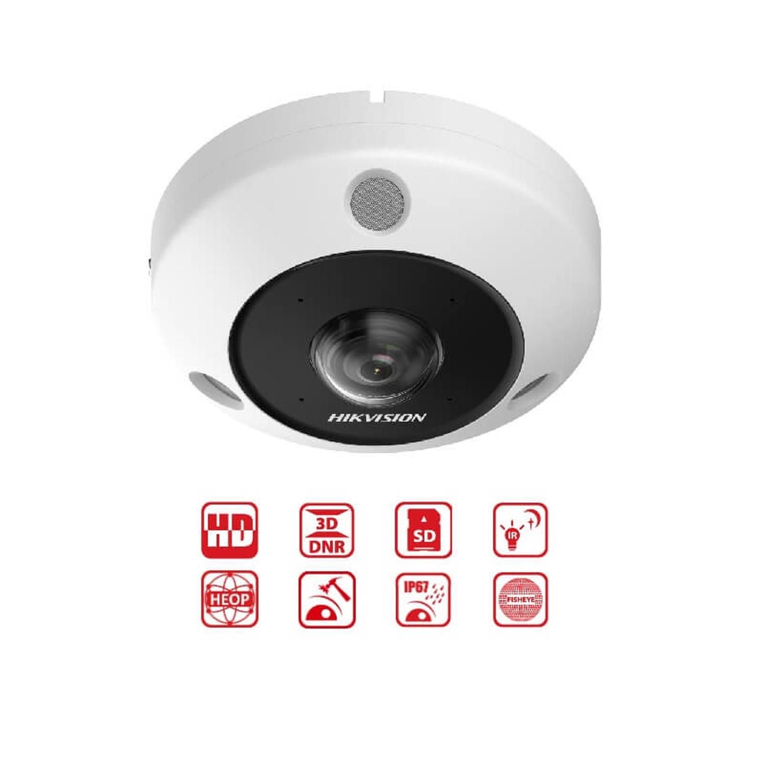 Cámara Hikvision IP FISHEYE IP 6MP IR 15m DS-2CD6365G1-IVS(1.16mm)