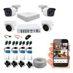 Kit de Seguridad Hilook Dvr 4ch incluye 4Camaras 1080P+Cable