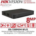 DVR Hikvision 8Ch 5MP AcuSense Audio iDS-7208HUHI-M1