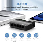 SWITCH TENDA GIGABIT 5 PUERTOS PLASTICO