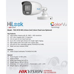Cámara HiLook Bala 5MP Audio 2.8mm IR Exterior THC-B159-MS