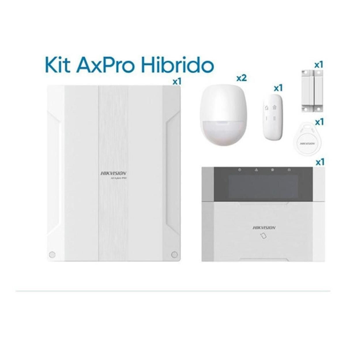 Axpro Hibrido Kit 8 Zonas Placa Y 56 Zonas Expandibles: Cabl
