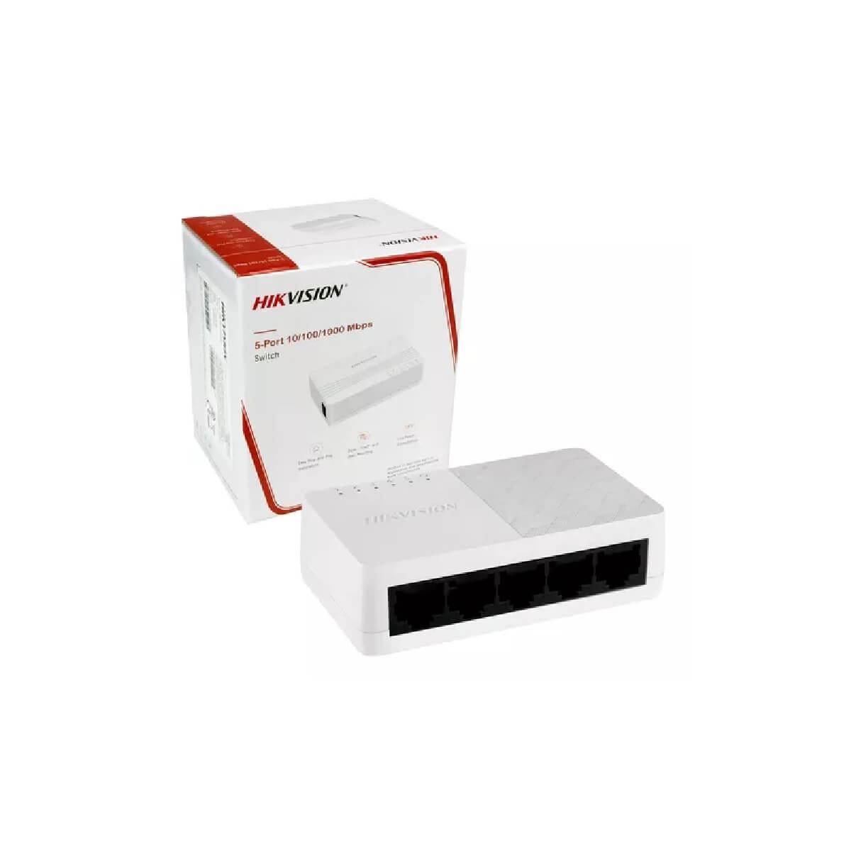 Switch Hikvision DS-3E0505D-O 5 Puertos Gigabit No Admin