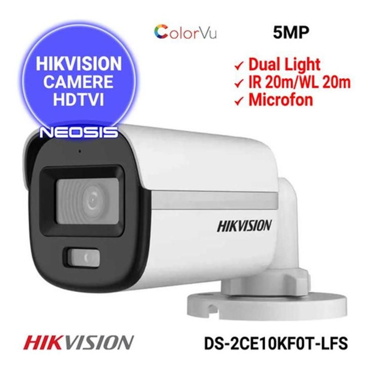 Cámara Bala Hikvision ColorVu Audio DS-2CE12DF0T-LFS
