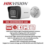 Cámara Vigilancia Hikvision Smart Hybrid Light 2MP ColorVu