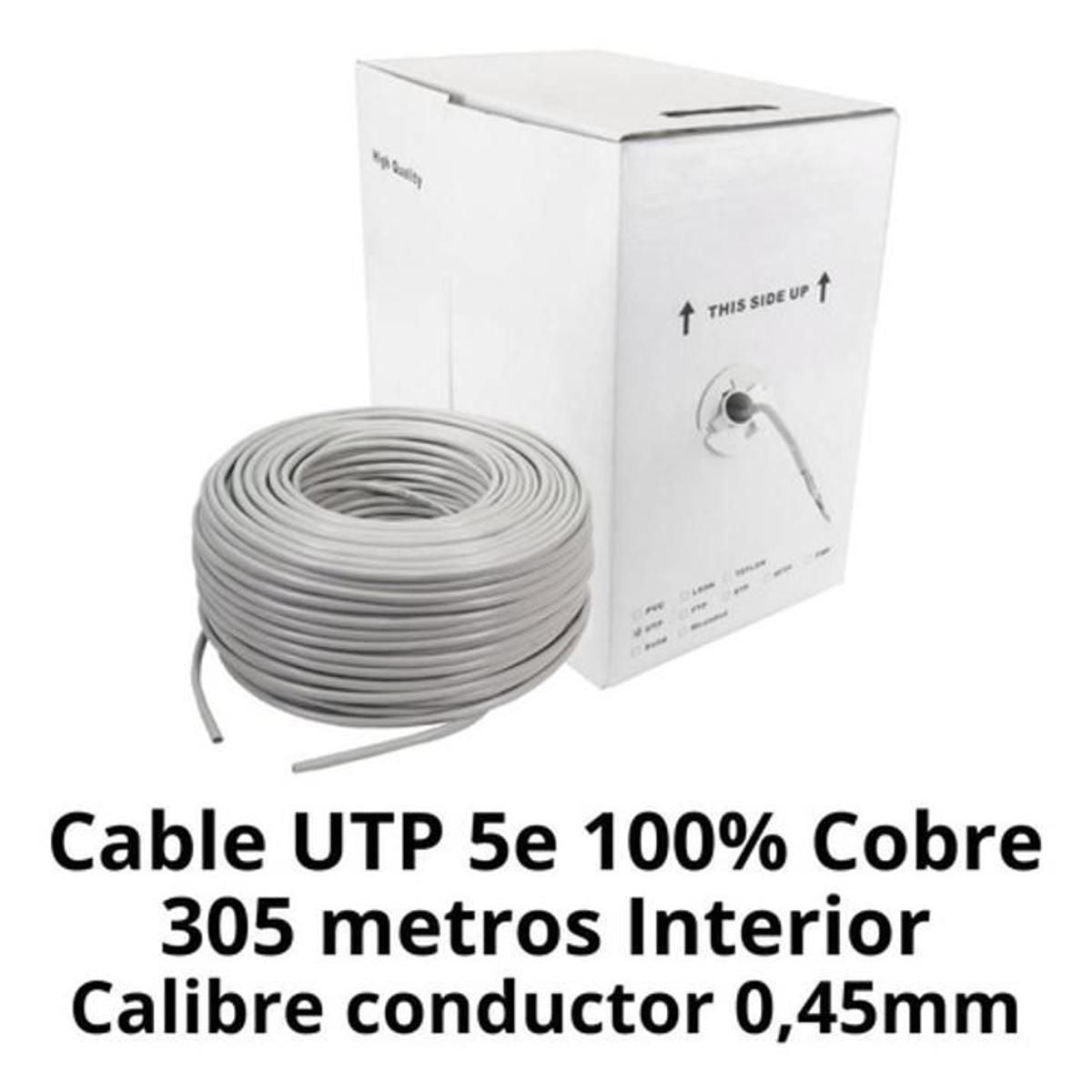 Bobina 305m de Cable UTP CAT5E LPS 100% Cobre para Interior