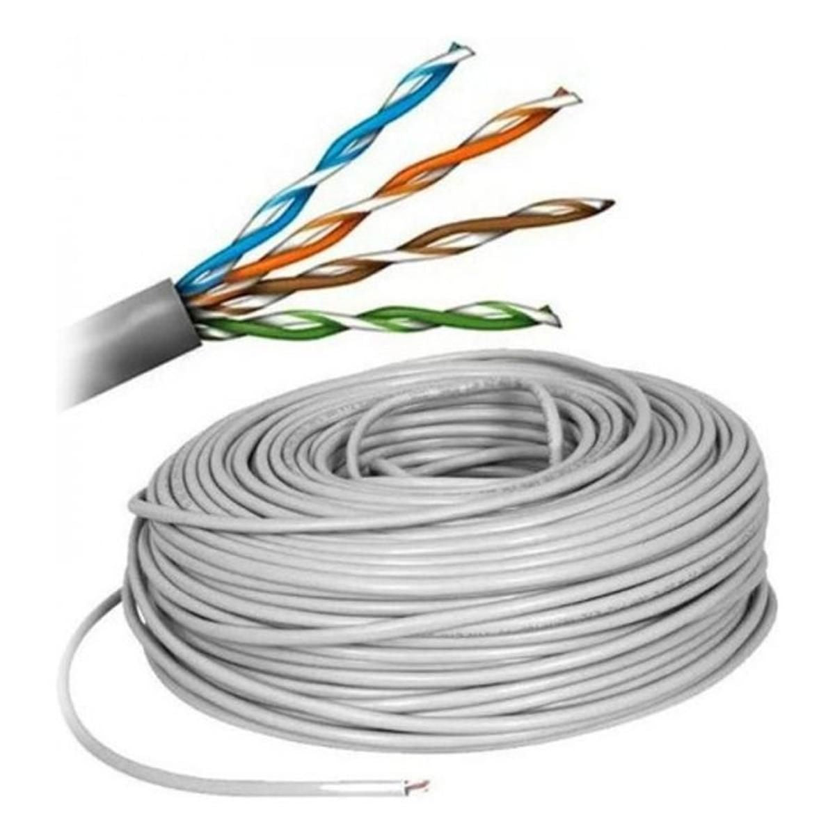 Bobina 305m de Cable UTP CAT5E LPS 100% Cobre para Interior