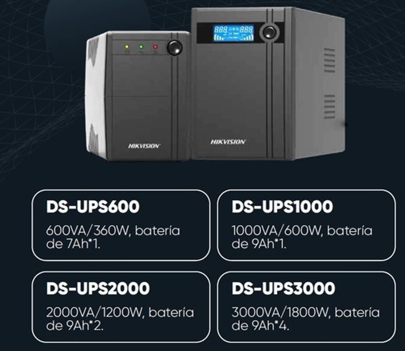 Ups Hikvision DS-UPS600-X 6 Tomas 600VA 360W 120VCA