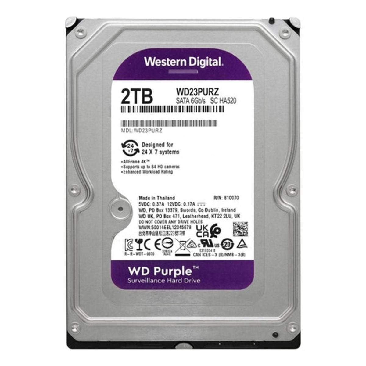 Disco Duro Western Digital WD23PURZ 2 TB SATA Vigilancia