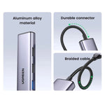 Adaptador HUB USB - C 5 Puertos UGREEN Multipuerto Aluminio - GRUPO CONTROL - CM478-15495 - HUB