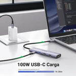 Adaptador HUB USB - C 5 Puertos UGREEN Multipuerto Aluminio - GRUPO CONTROL - CM478-15495 - HUB