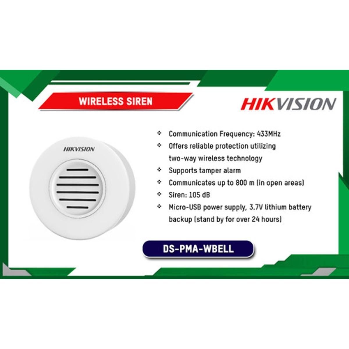 Alarma Sirena Exterior Sistema De Seguridad Hikvision - GRUPO CONTROL - DS-PMA-WBELL - ALARMA