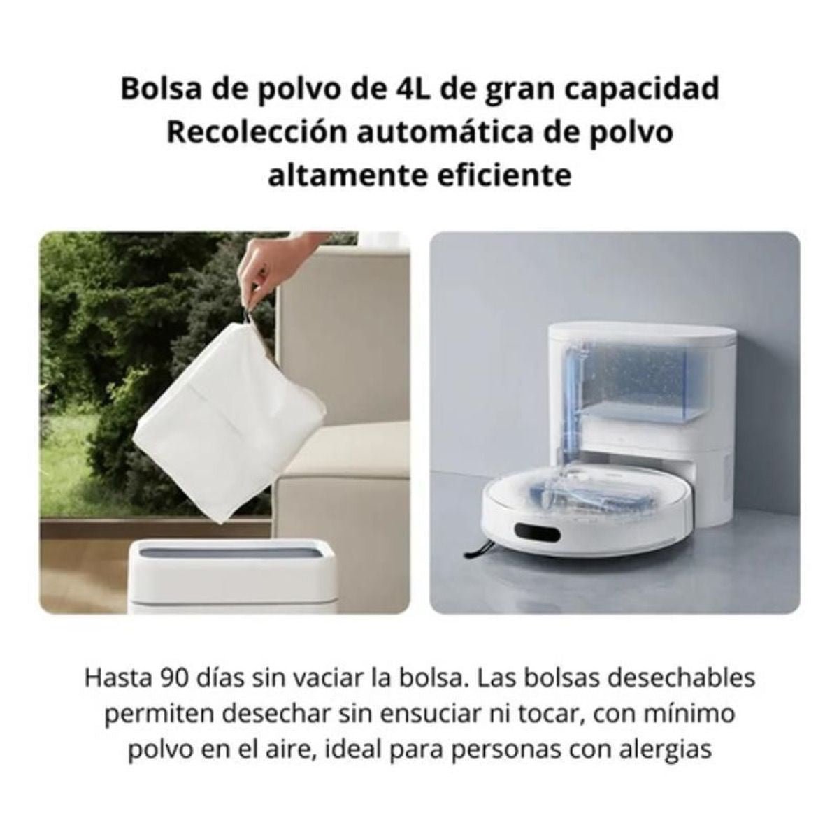 Aspiradora Robot Xiaomi H40 10000 Pa Trapeadora Blanca - GRUPO CONTROL - BHR07XCUS-H40 - ASPIRADORA ROBOT
