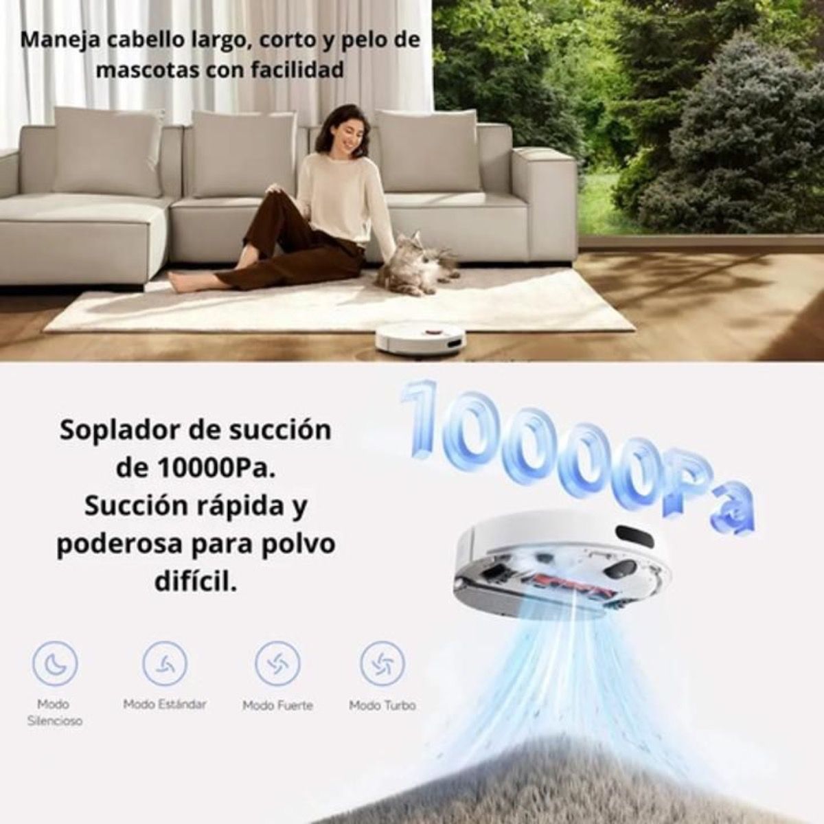 Aspiradora Robot Xiaomi H40 10000 Pa Trapeadora Blanca - GRUPO CONTROL - BHR07XCUS-H40 - ASPIRADORA ROBOT