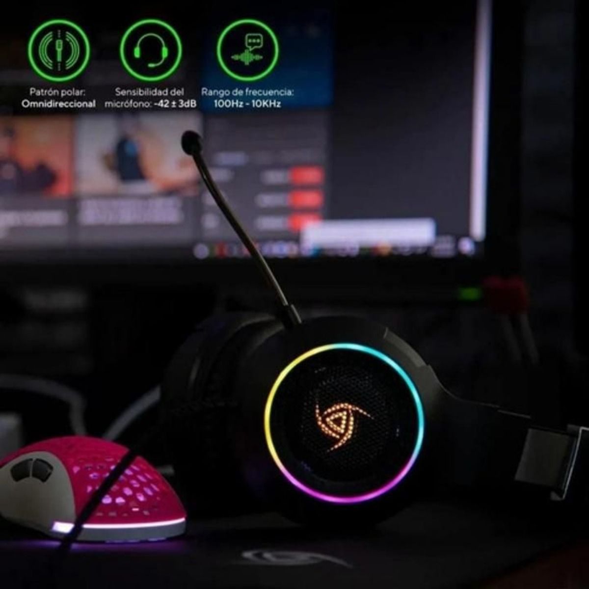 Audifonos Gamer VSG Shake Alámbricos RGB VG - HV967 - 7L - GRUPO CONTROL - VG-HV967-7L - AUDIFONOS