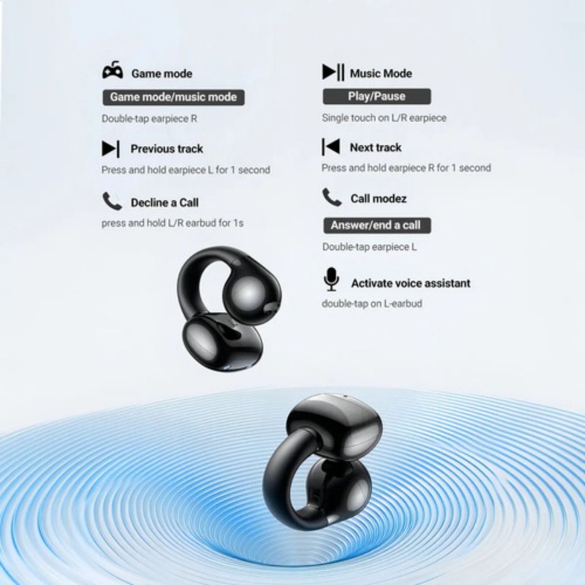 Audífonos Inalámbricos Hitunes3 Ugreen Bluetooth 5.3 Earbuds - GRUPO CONTROL - WS209-45785 - AUDIFONOS