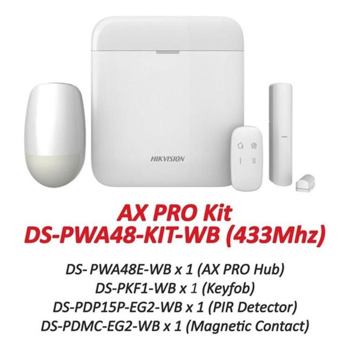 Ax Pro Kit De Alarma Inalámbrico - GRUPO CONTROL - DS-PWA48-Kit-WB(LA) - KIT DE ALARMAS
