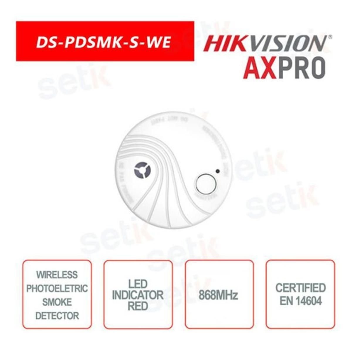 Axpro Sensor Humo Inalambrico - GRUPO CONTROL - DS-PDSMK-S-WB - SENSOR