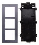 Base De 3 Espacios Para Empotrar Módulos Videoporteros Hik - GRUPO CONTROL - DS-KD-ACF3/PLASTIC - ACCESORIOS VIDEOPORTEROS