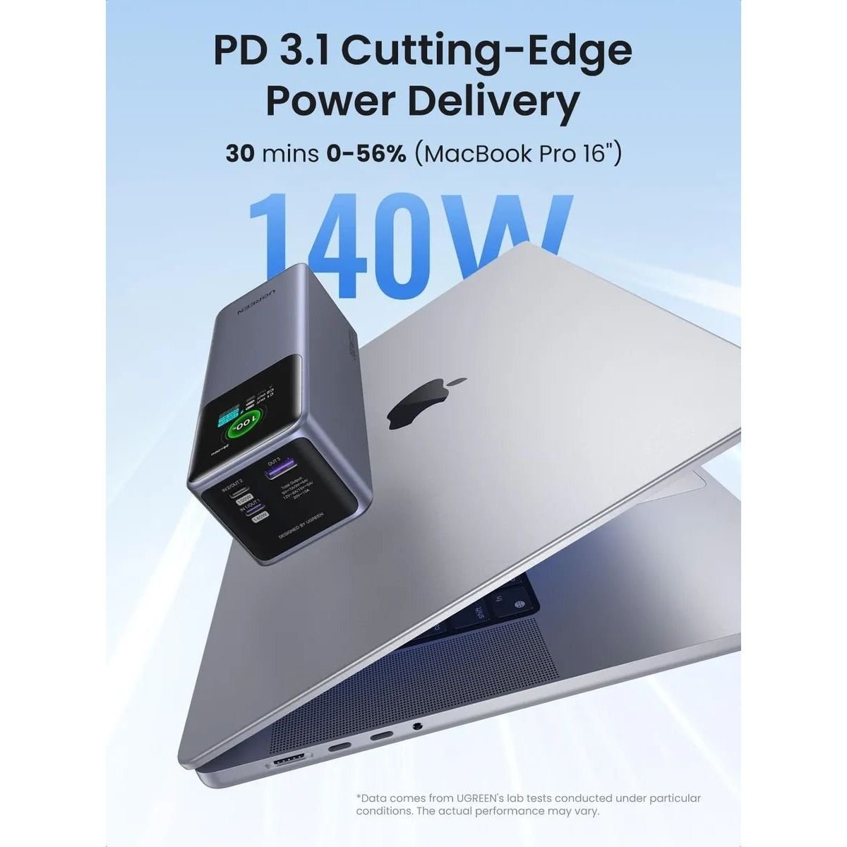 Batería Externa Ugreen Nexode 25000mAh 200W Carga ultrarrápida - GRUPO CONTROL - PB722-35525B - POWERBANK