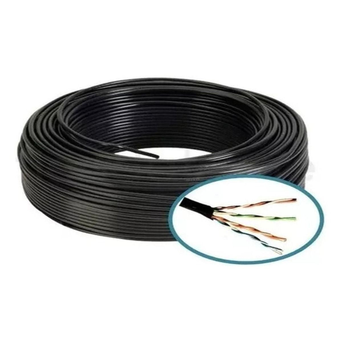 Bobina 100m Cable UTP Lps Cat 5e Aleacion Cca para Exterior - GRUPO CONTROL - UTPCAT5100EXT_LPS - CABLE DE RED