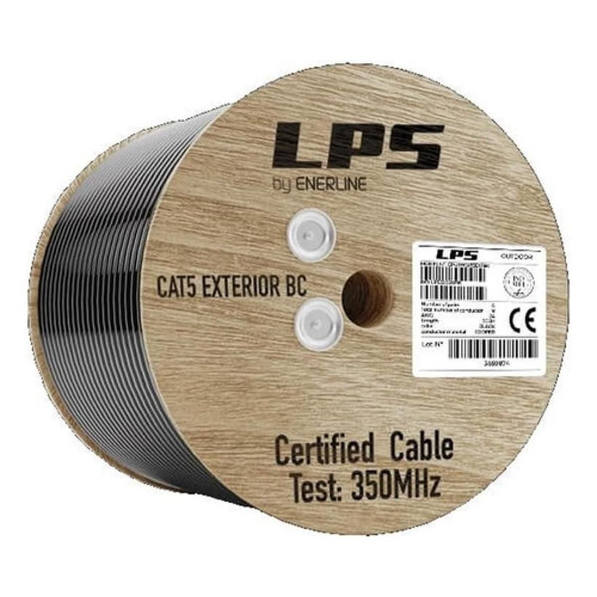 Bobina 305m de Cable UTP CAT5E LPS 100% Cobre para Exterior - GRUPO CONTROL - UTPCAT5EXTCU_LPS - CABLE DE RED