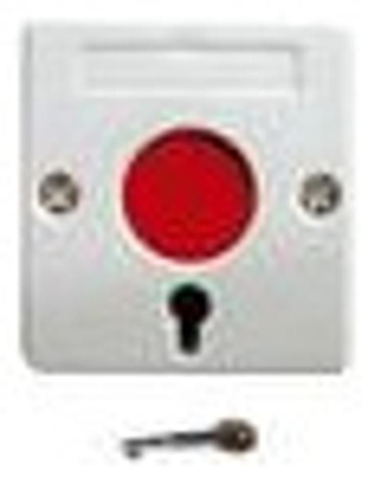 Boton De Panico Con Llave 5x5 - GRUPO CONTROL - PB45 -