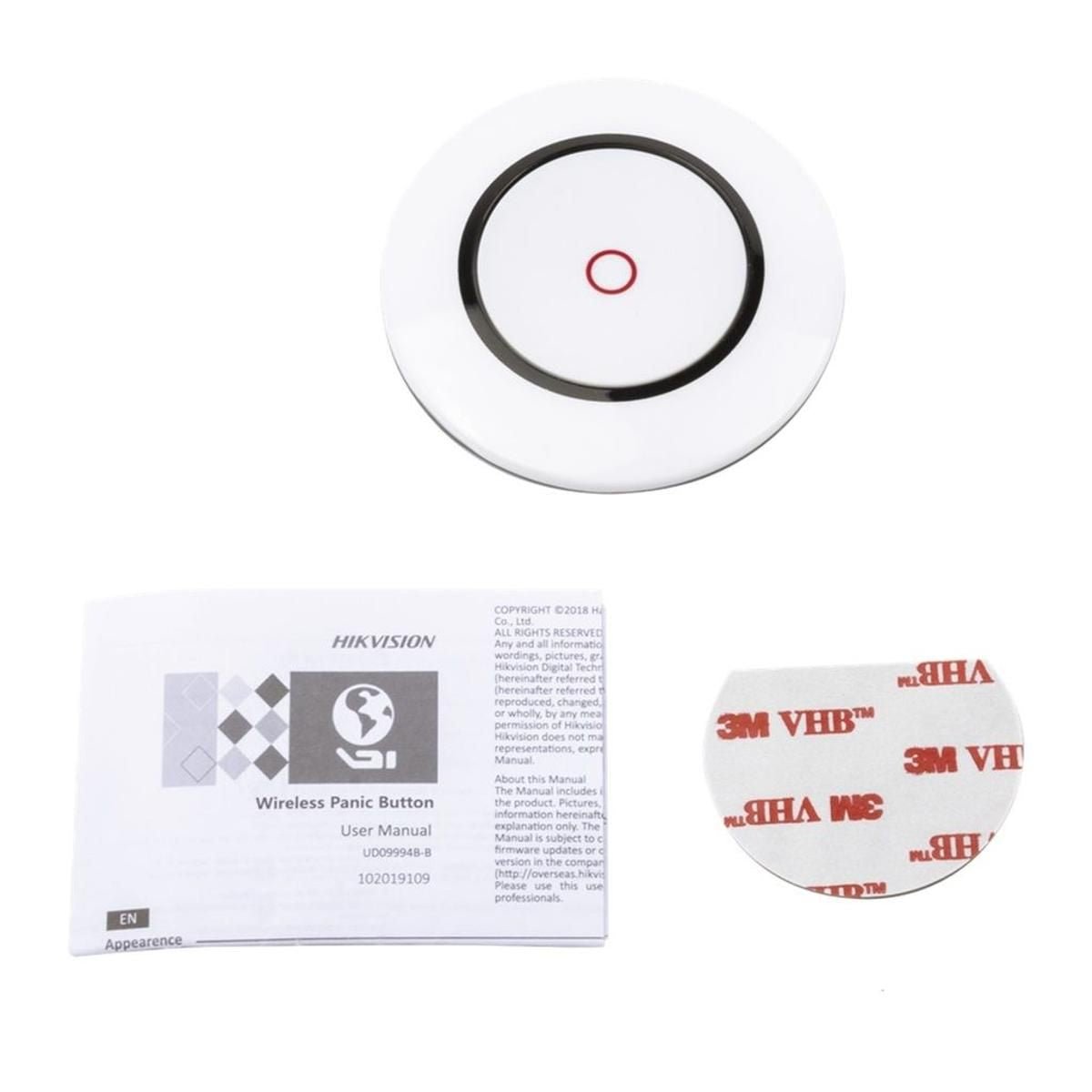 Botón De Pánico Hikvision DS - PD1 - EB - WR Para panel de alarma - GRUPO CONTROL - DS-PD1-EB-WR - ALARMA