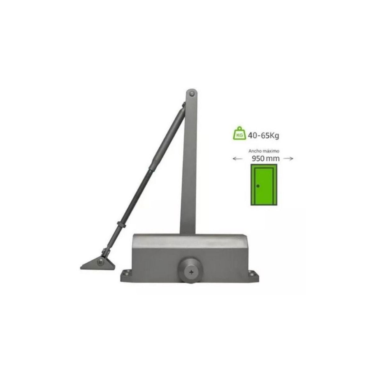 BRAZO HIDRAULICO ZKTECO CIERRA PUERTAS DE 40 - 65KG - GRUPO CONTROL - DC4065 - CERRADURA