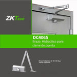 BRAZO HIDRAULICO ZKTECO CIERRA PUERTAS DE 40 - 65KG - GRUPO CONTROL - DC4065 - CERRADURA