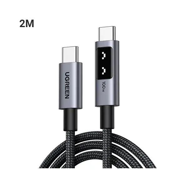 Cable Tipo C A Tipo C Ugreen Uno 100w 2m Con Pantalla Led - GRUPO CONTROL - L509-35512 - CABLE DE CELULAR