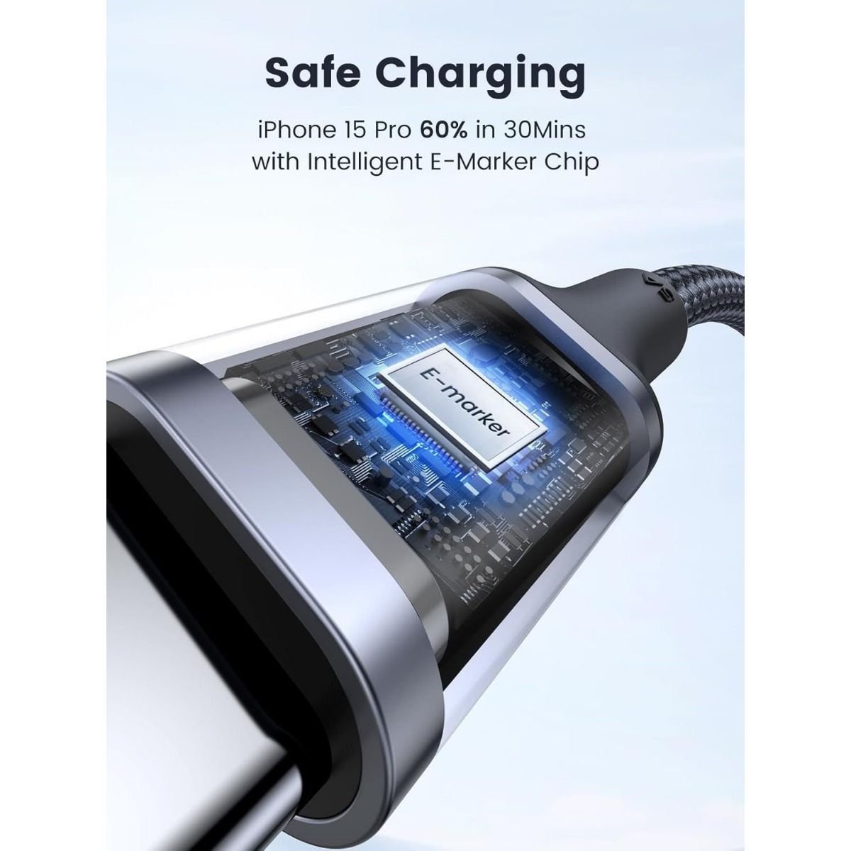 Cable UGREEN USB - C a USB - C 100W Carga Rápida 2m | US316 - GRUPO CONTROL - US316-70429 - CABLE DE CELULAR