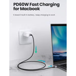 Cable UGREEN USB - C a USB - C 60W Carga Rápida 1m | US261 - GRUPO CONTROL - US261-50150 - CABLE DE CELULAR