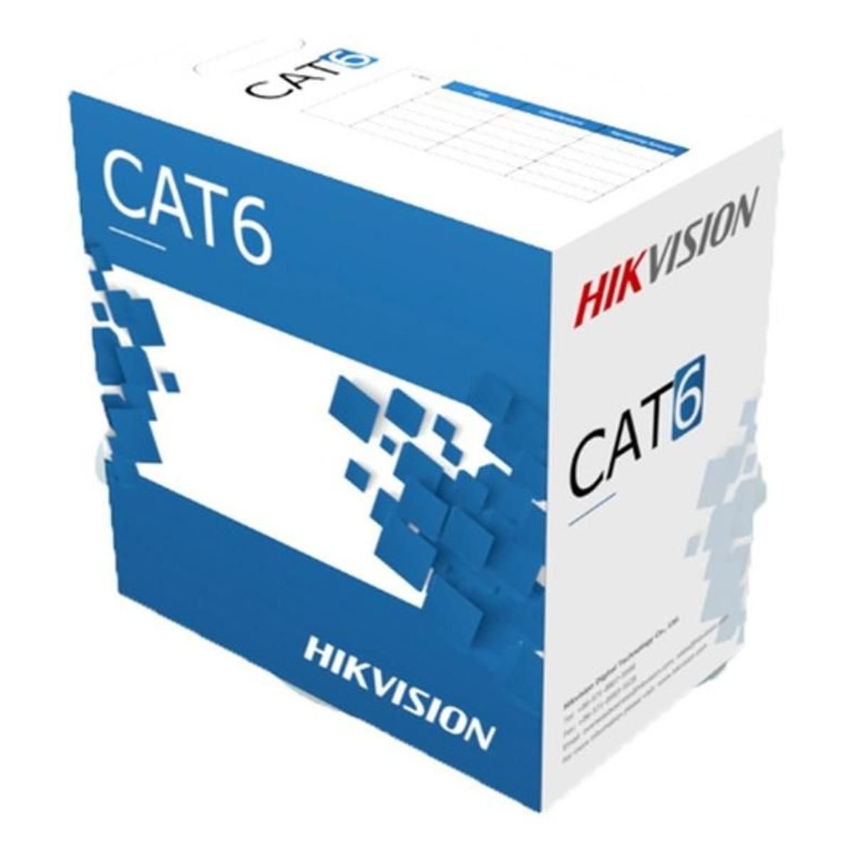 Cable UTP Hikvision Cat 6 de Cobre PVC 305m para interiores DS - 1LN6 - UE - W - GRUPO CONTROL - DS-1LN6-UE-W - CABLE DE RED