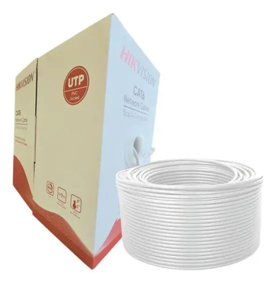 Cable UTP Hikvision DS - 1LN6 - UE - W - Plug Cat6 Interior 305 m - GRUPO CONTROL - DS-1LN6-UE-W-Plug(O-STD) - CABLE DE RED