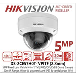 Cámara de Seguridad Hikvision 5mp Domo VPITF - GRUPO CONTROL - DS-2CE57H0T-VPITF(2.8mm) -