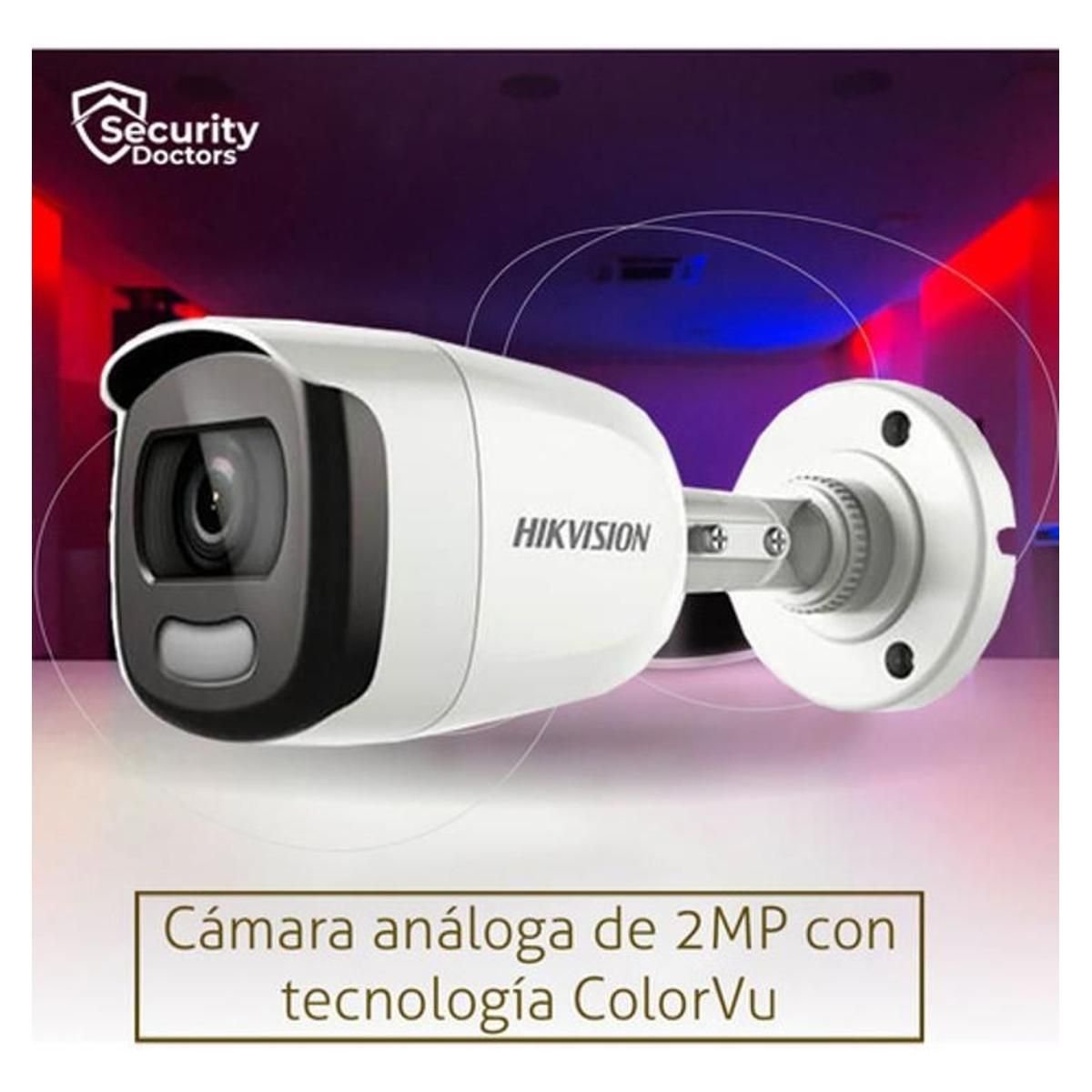 Cámara de Seguridad Hikvision ColorVu 2mp Exterior PFC28 - GRUPO CONTROL - DS-2CE10DFT-PFC28 - CAMARA
