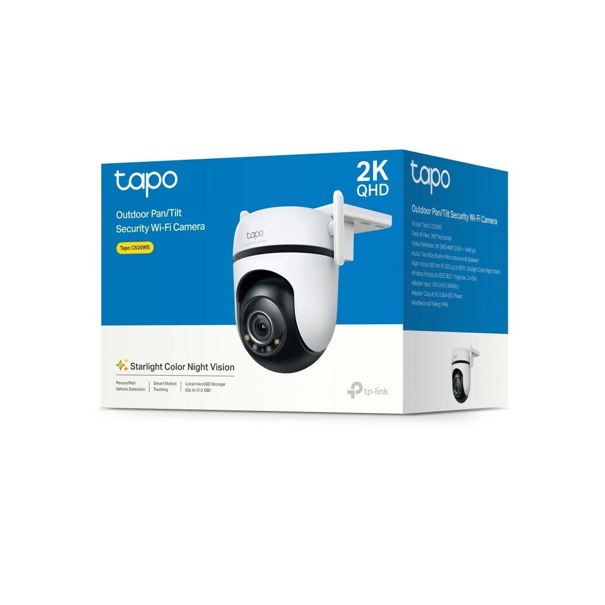 Cámara de Seguridad Tp Link WIFi 2K Robótica Exterior TAPO C520WS - GRUPO CONTROL - TAPOC520WS - CAMARA WIFI