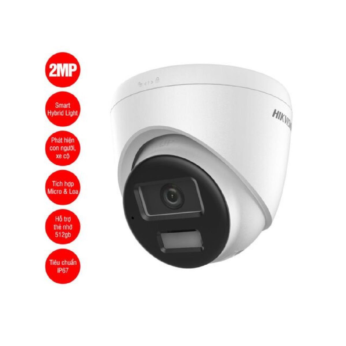 Cámara de Seguridad Turret Hikvision IP 2MP DS - 2CD1323G2 - LIU (2.8 mm) - GRUPO CONTROL - DS-2CD1323G2-LIU(2.8mm) - CAMARA