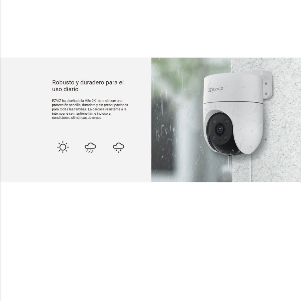 Cámara Ezviz PTZ Wifi Exterior 4MP IR Color CS - H8C - GRUPO CONTROL - CS-H8C-R100-1J4WKFL - CAMARA WIFI