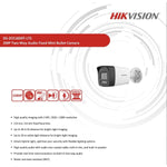 Cámara Hikvision Bala 2MP Audio 2.8mm Exterior DS-2CE16D0T - GRUPO CONTROL - DS-2CE16D0T-LTS(2.8mm) - CAMARA