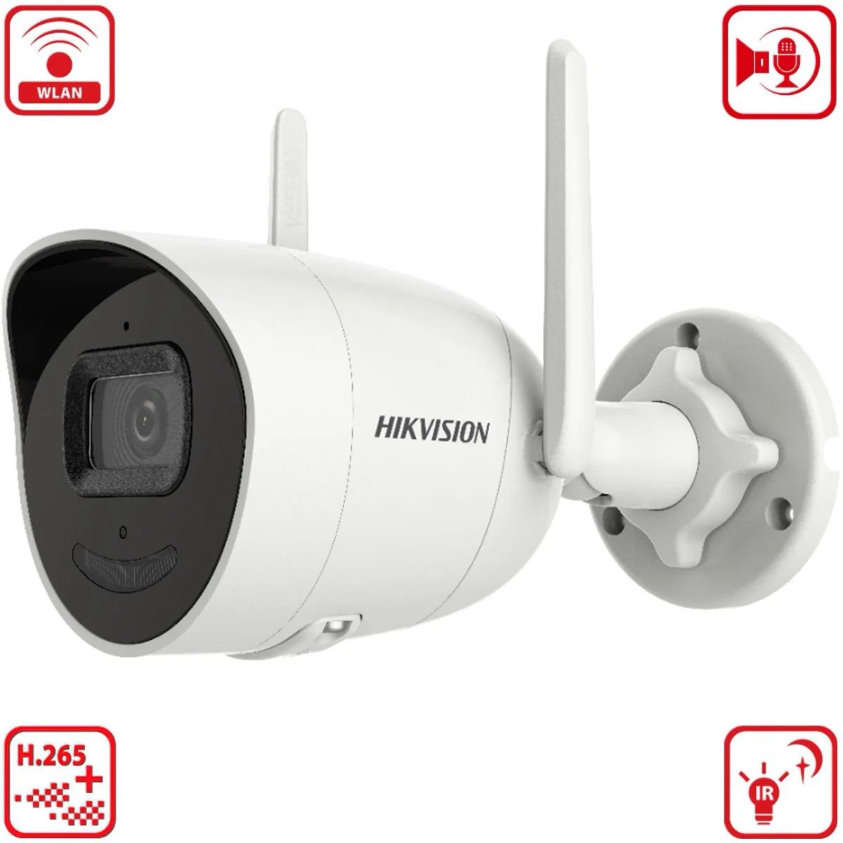 Cámara Hikvision Wifi Exterior 2MP IR 2.8mm DS - 2CV2021G2 - GRUPO CONTROL - DS-2CV2021G2-IDW - CAMARA